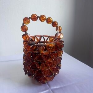 Thrifted mini basket bag